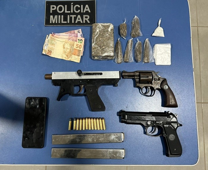 Polícia apreende armas e drogas no Balneário de Guriri, em São Mateus ES